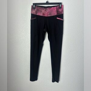 Zenana Outfitters Activewear Leggings Women’s M Black Pink Athletic Pants